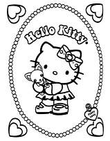 coloriage hello kitty et son petit chien